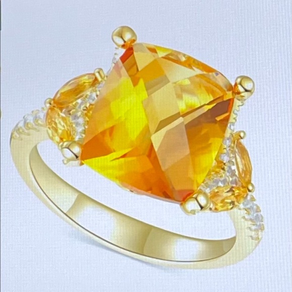 NWOT 4 1/2 ct. t.w. Citrine/White TopazSize 7